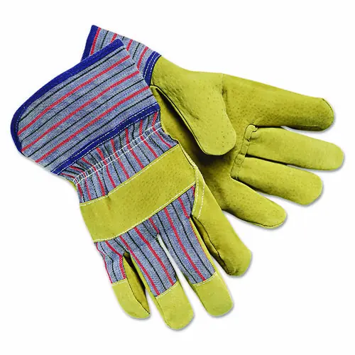 MCR™ Safety Grain-Leather-Palm Gloves, Large, Dozen - Non-Stock Item (Extended Delivery Time)