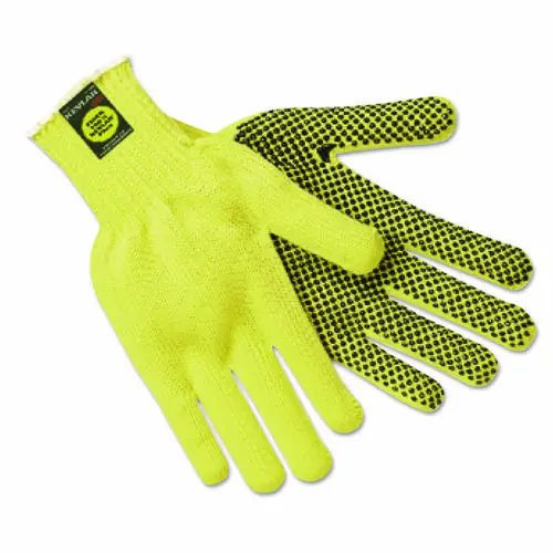 MCR™ Safety Kevlar Gloves, Large, Coated String Knit Kevlar with PVC Dots, Dozen (Non-Stock, Extended Delivery)
