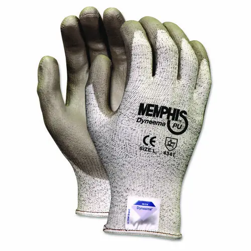MCR™ Safety Memphis Dyneema Polyurethane Gloves, X-Large, White/Gray, Pair