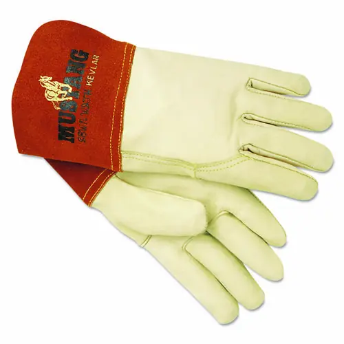 MCR™ Safety Mustang Mig/Tig Welder Gloves, Tan, Medium, 12 Pairs