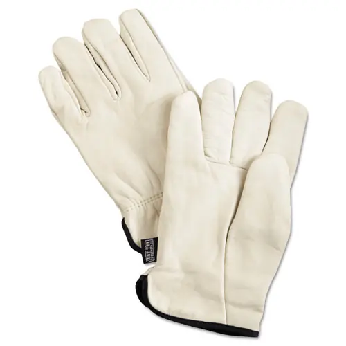 MCR™ Safety Premium Grade Leather Insulated Driver Gloves, Cream, X-Large, 12 Pairs