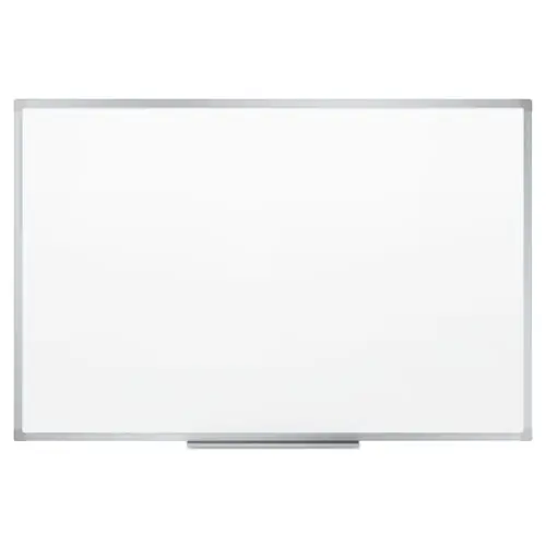 Mead® Dry Erase Board with Aluminum Frame, White Surface, 72" x 48"