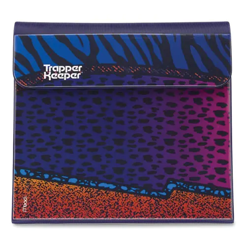 Mead® Trapper Keeper 3-Ring Pocket Binder, Animal Print, 1" Capacity, 11.25" x 12.19"