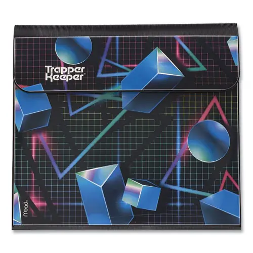 Mead® Trapper Keeper 3-Ring Pocket Binder, 1" Capacity, 11.25" x 12.19", Shapes