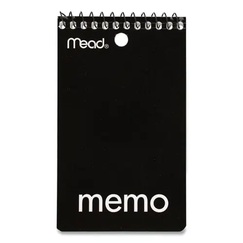 Mead® Wirebound Memo Pad with Wall-Hanger Eyelet, Medium/College Rule, 60 White Sheets, 3 x 5 Inches, Assorted Covers
