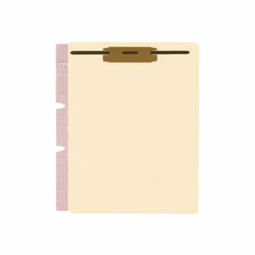 Medical Arts Press® Card Stock Classification Folder Divider, 2 Fasteners, Letter Size, Manila, 100/Box
