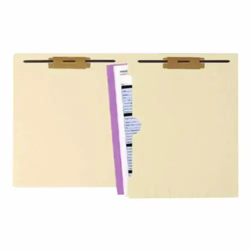 Medical Arts Press® Full Pocket End Tab Fastener Folders, Letter Size, Manila, 50/Box