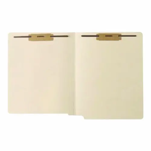 Medical Arts Press® Heavy-Duty End Tab File Folder, 0.75" Expansion, 2 Fasteners, Letter Size, Manila Exterior, 50/Box