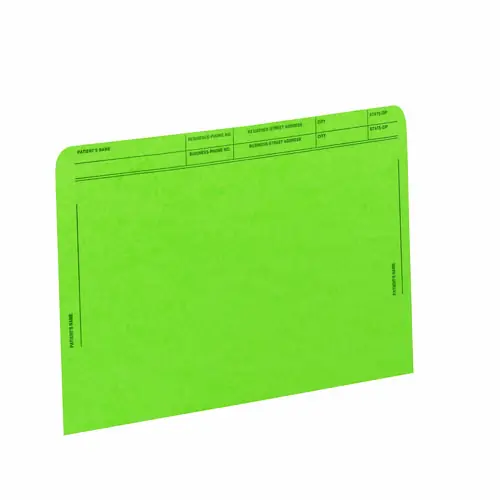 Medical Arts Press® Patient File Pocket, Letter Size, Green, 50/Box