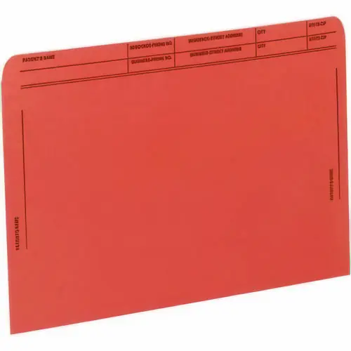 Medical Arts Press® Patient File Pocket, Letter Size, Orange, 50/Box