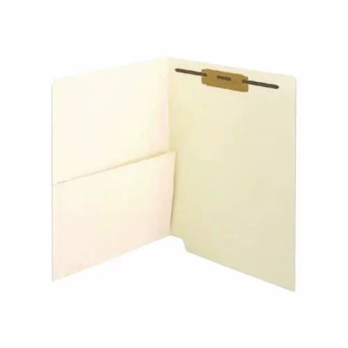 Medical Arts Press® Slash Pocket End Tab Fastener Folders, Letter Size, Manila, 0.75" Expansion, 1 Fastener, 50/Box