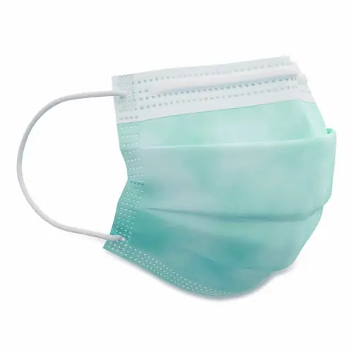 Medicom® Three-Ply Disposable Face Mask, Paper, One Size Fits Most, 50/Box