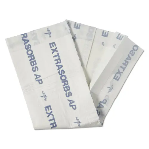 Medline Extrasorbs Air-Permeable Disposable DryPads, 30" x 36", White