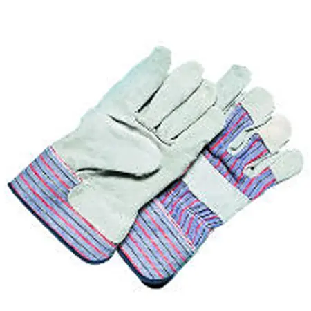 Mens Leather Palm Glove with Safety Cuff - Large