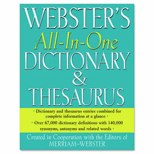 Merriam Webster® All-In-One Dictionary/Thesaurus, Hardcover, 768 Pages