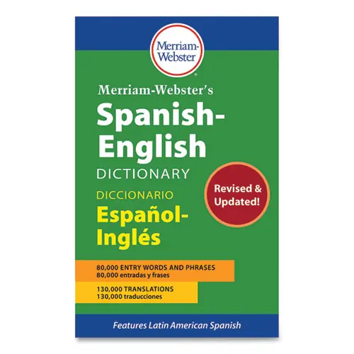 Merriam Webster® Spanish-English Dictionary, Paperback, 928 Pages