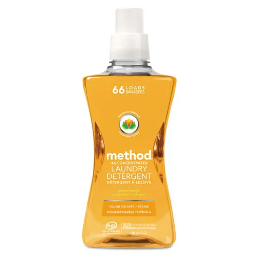 Method® 4X Concentrated Laundry Detergent, Ginger Mango, 53.5 oz Bottle