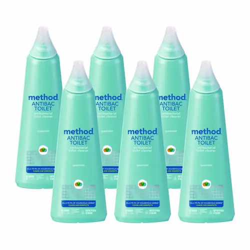 Method® Antibacterial Toilet Cleaner, Spearmint, 24 oz Bottle, 6/Carton