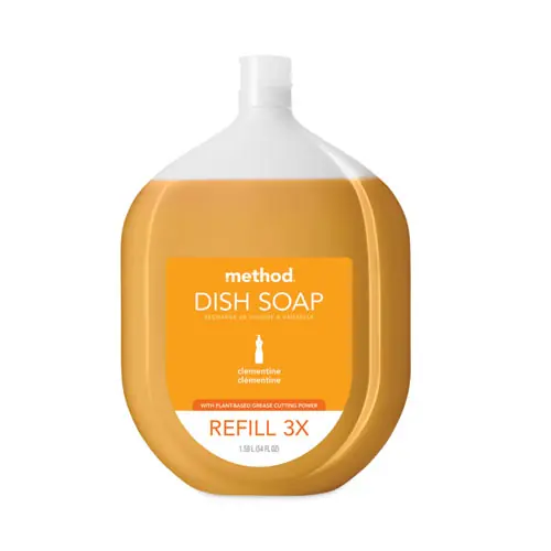 Method® Dish Soap Refill Tub, Clementine Scent, 54 oz, 4/Carton
