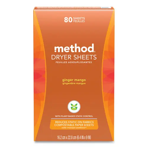 Method® Dryer Sheets, Ginger Mango