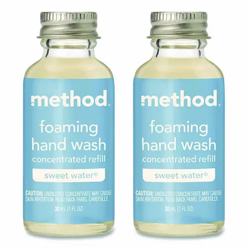 Method® Refill + Reuse Foaming Hand Soap Refill, Sweetwater, 1 oz, 2/Pack