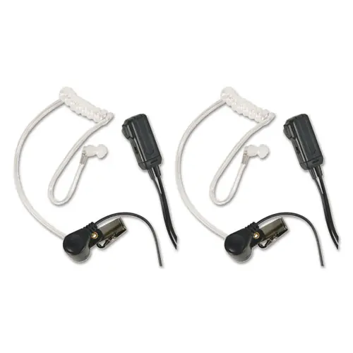 Midland® AVPH3 Monaural Behind The Ear Headset, Clear, 2/Pack
