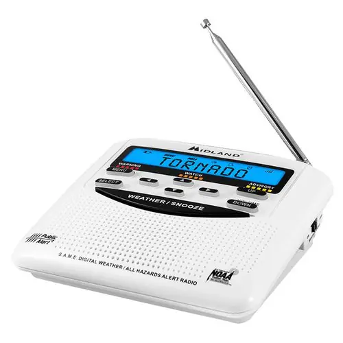 Midland® WR120 Emergency Weather Alert Radio, White