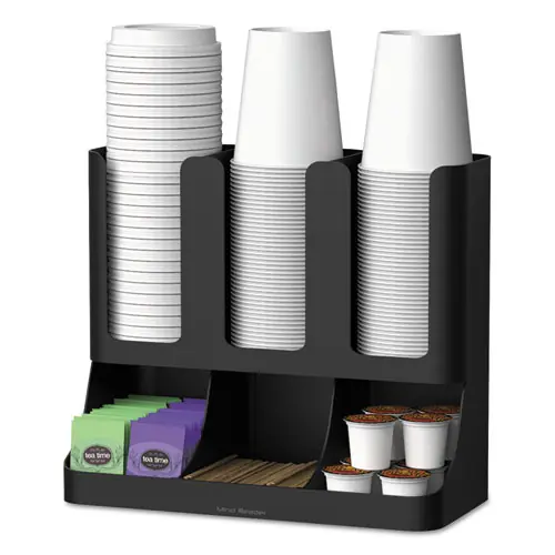 Mind Reader Flume Six-Section Upright Coffee Condiment/Cup Organizer