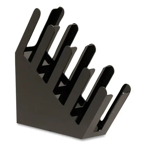 Mind Reader Foundation Collection 4-Compartment Graduated Countertop Coffee Cup Dispenser, Black