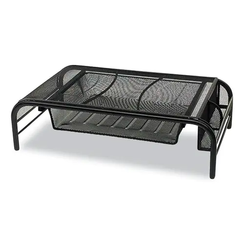 Mind Reader Raise Metal Mesh Monitor Stand with Drawer