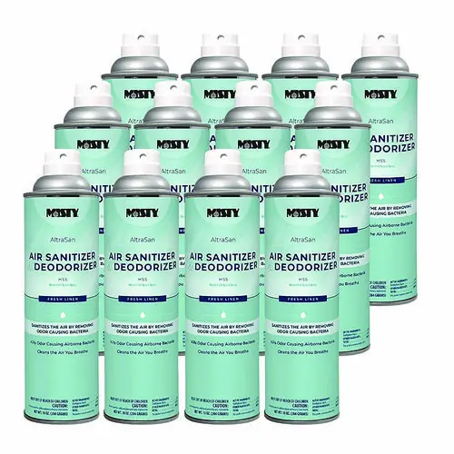 Misty® Handheld Air Sanitizer/Deodorizer, Fresh Linen, 10 oz Aerosol Spray