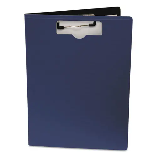 Mobile OPS® Portfolio Clipboard with Low-Profile Clip, Blue, Portrait Orientation, 0.5" Clip Capacity, Holds 8.5 x 11 Sheets