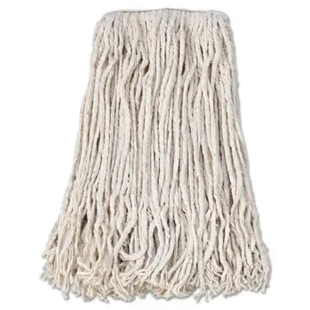 Mop, Cotton, #24 Band, White, Heavy-Duty