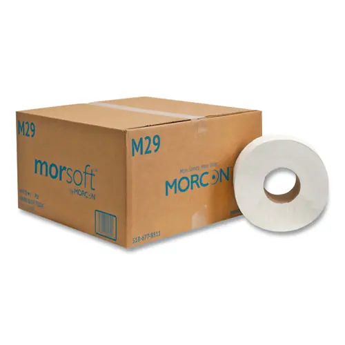 Morcon Tissue Jumbo Bath Tissue, Septic Safe, 2-Ply, White, 12 Rolls/Carton