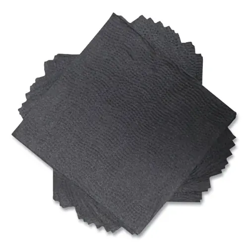 Morcon Tissue Morsoft Beverage Napkins, 2-Ply, Black, 1,000/Carton