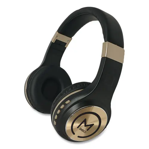 Morpheus 360® SERENITY Stereo Wireless Headphones with Microphone, Black/Gold