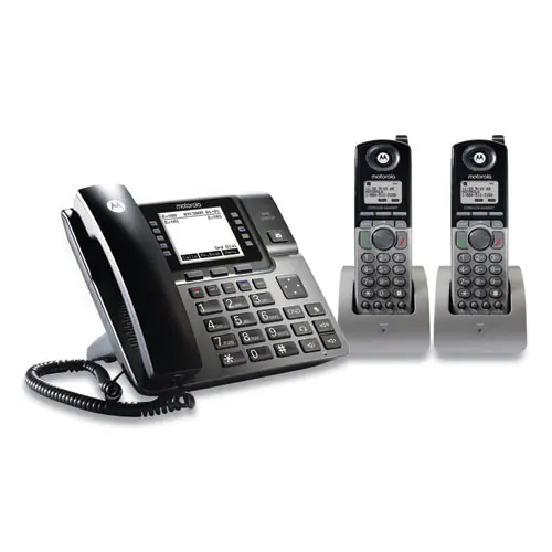 Motorola 4 Line Phone System Bundle, 2 Additional Cordless Handsets