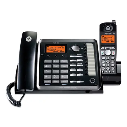 Motorola ViSYS 25255RE2 Two-Line Corded/Cordless Phone System with Answering System