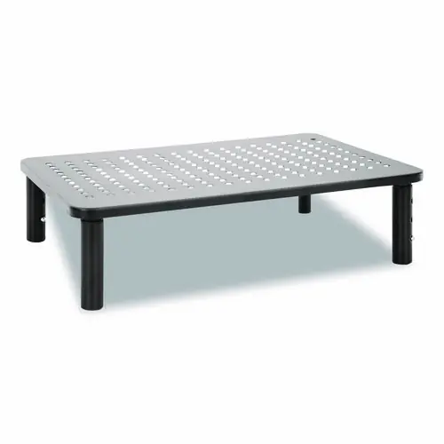 MOUNT-IT! Adjustable Desktop Monitor Riser, For Up to 32" Monitors, Black, Supports 44 lb