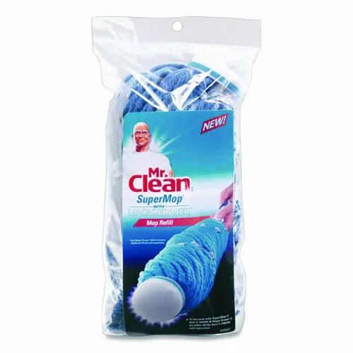 Mr. Clean® SuperMop with Magic Eraser Mop Refill, Cotton, Blue