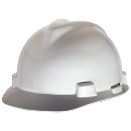 MSA V-Gard® Slotted Cap - Standard, White, Staz-On