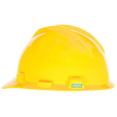MSA V-Gard® Slotted Cap - Standard, Yellow, Fas-Trac lll