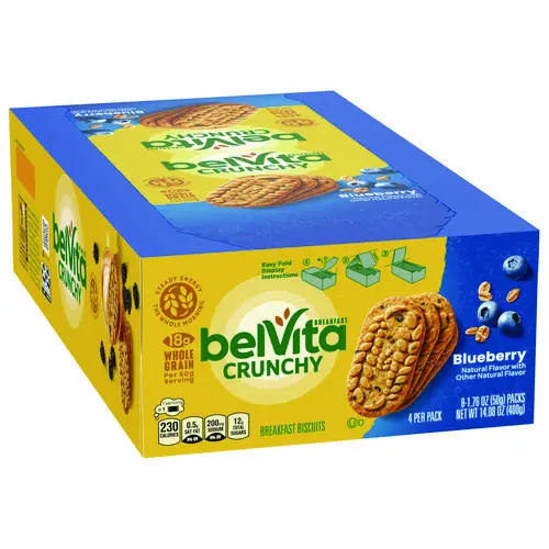 Nabisco® belVita Breakfast Biscuits, Blueberry, 8 Packs, 1.76 oz Each