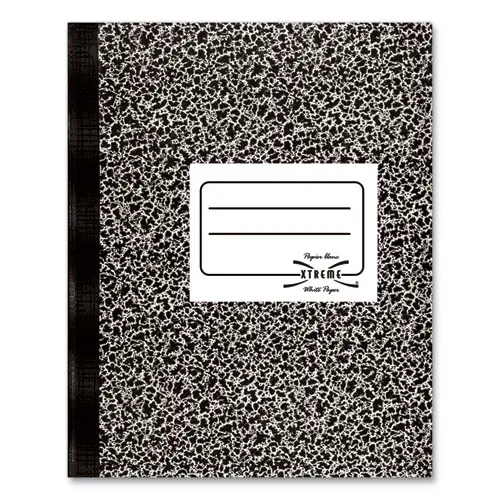 National® Composition Book, Medium/College Rule, Black Marble Cover, 80 Sheets, 11 x 8.38 inches