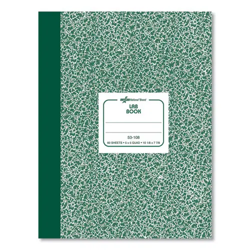 National® Composition Lab Notebook, Quadrille Rule, Green Cover, 60 Sheets