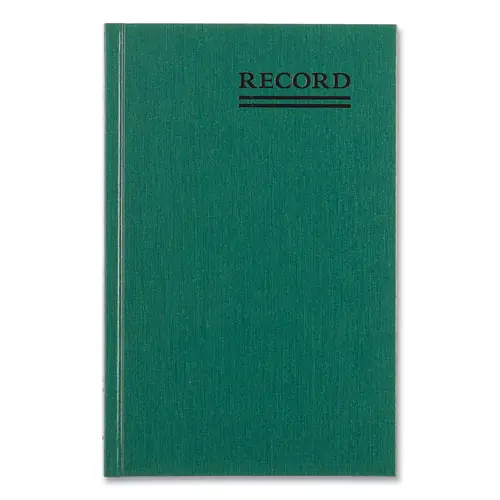 National® Emerald Series Account Book, Green Cover, 200 Pages, 9.63" x 6.25"