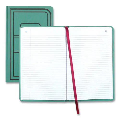 National® Tuff Series Record Book, Green Cover, 12 x 7.5 inches, 300 Sheets