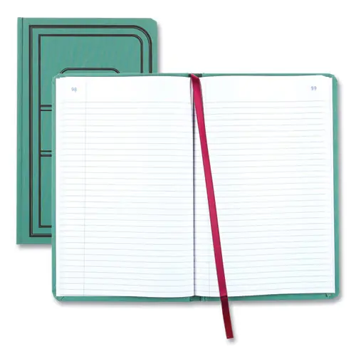 National® Tuff Series Record Book, Green Cover, 12 x 7.5, 500 Sheets