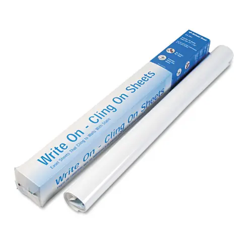 National® Write On-Cling On Easel Pad, 35 Sheets, 27" x 34", White, Unruled