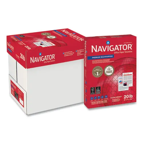 Navigator® Premium Multipurpose Copy Paper, 97 Bright, 20 lb, Letter Size, White, 500 Sheets/Ream, 5 Reams/Carton